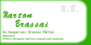 marton brassai business card